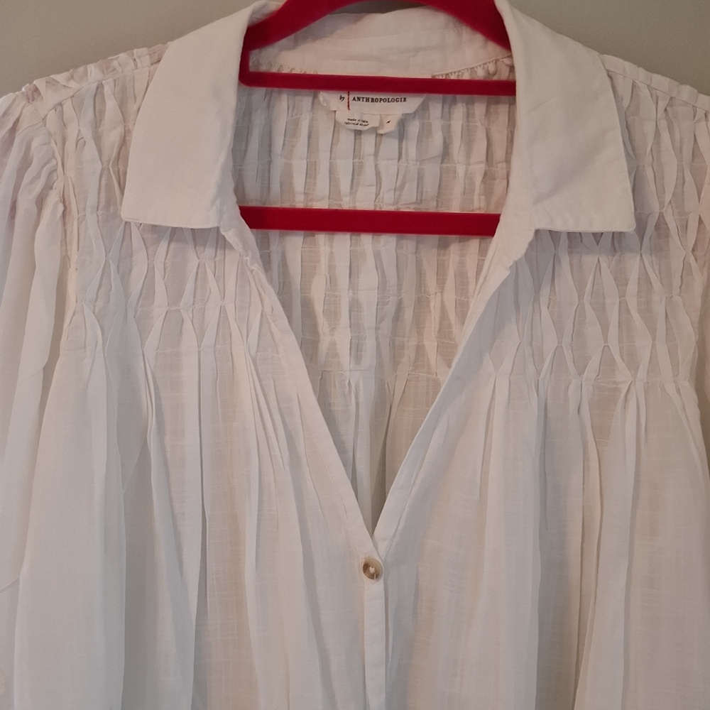 Anthopology sz M, Victorian, button down lace blouse. - Picture 7 of 10
